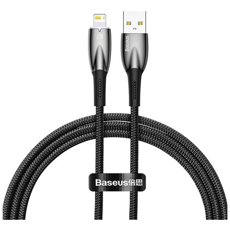 Baseus Glimmer USB-A / Lightning 1m opleten ern kabel