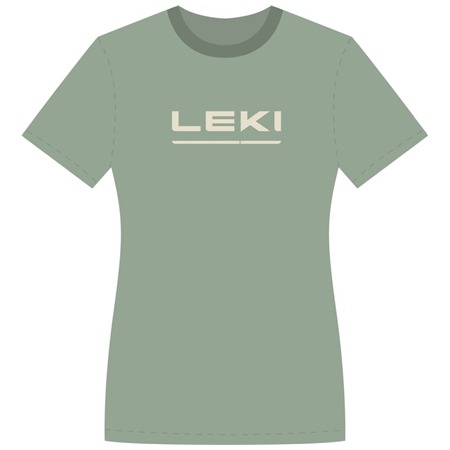 LEKI Logo T-Shirt LEKI Women, smokegreen-cremewhite, L