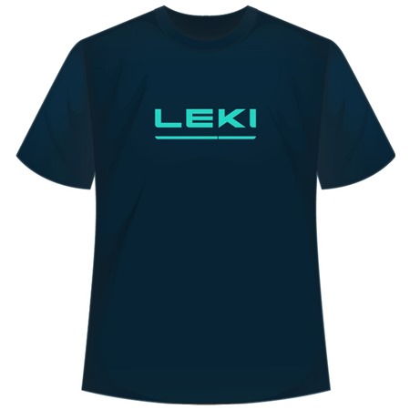 LEKI Logo T-Shirt LEKI, dark denim-mint, L
