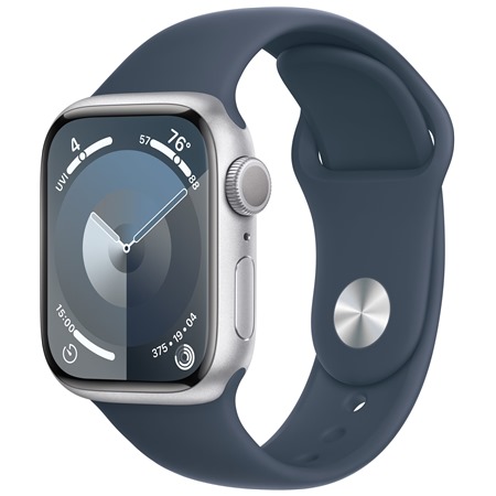 Apple Watch Series 9 41mm Silver / Storm Blue S / M