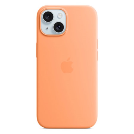 Apple silikonov zadn kryt s podporou MagSafe pro Apple iPhone 15 sorbetov oranov