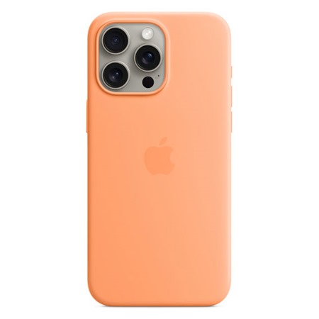Apple silikonov zadn kryt s podporou MagSafe pro Apple iPhone 15 Pro Max sorbetov oranov