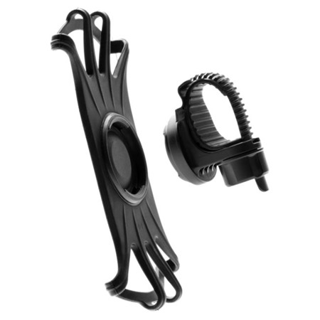 FIXED Bikee 2 odnímatelný silikonový držák mobilního telefonu na kolo a motorku černý