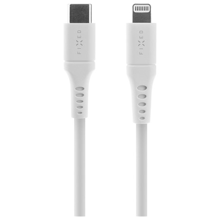 FIXED Liquid silicone USB-C / Lightning 60W 0,5m bl kabel
