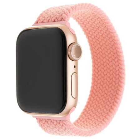 FIXED Elastický nylonový řemínek velikost L pro Apple Watch 38/40/41mm růžový