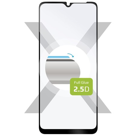 FIXED Full-Cover tvrzen sklo pro Samsung Galaxy A12 Full-Frame ern