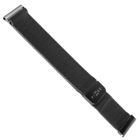 FIXED 20mm síťovaný nerezový řemínek pro smartwatch černý