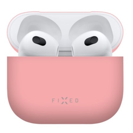 FIXED Silky silikonové pouzdro pro Apple Airpods 3 růžové