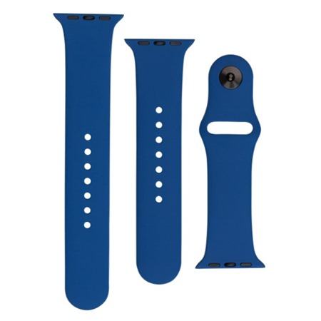 FIXED Set silikonových řemínků pro Apple Watch 42/44/45mm královsky modrý