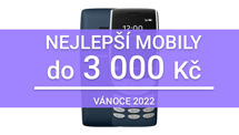 TOP 5 mobilů do 3 000 Kč [Vánoce 2022]