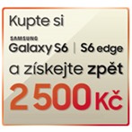 Kup si Galaxy S6 nebo S6 Edge a získej zpět 2500Kč. 