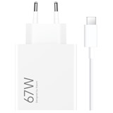 Xiaomi 67W HyperCharge USB-A nabíječka s kabelem USB-C bílá (MDY-12-EH)