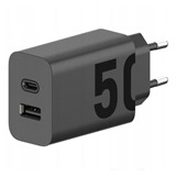 Motorola TurboPower 50W Dual port nab�je�ka 1x USB-A + 1xUSB-C bez kabelu �ern�, bulk