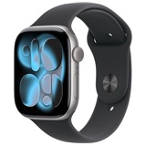Apple Watch Series 11 46mm Space Grey + Black Sport Band S/M