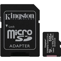 Kingston microSDXC 512GB Canvas Select Plus + SD adaptér