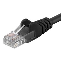 PremiumCord CAT5e UTP 7m ern sov kabel