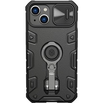 Nillkin CamShield Armor Pro odoln zadn kryt s krytkou kamery a stojnkem pro Apple iPhone 14 / 13 ern
