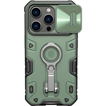Nillkin CamShield Armor Pro odoln zadn kryt s krytkou kamery a stojnkem pro Apple iPhone 14 Pro zelen