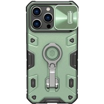 Nillkin CamShield Armor Pro odoln zadn kryt s krytkou kamery a stojnkem pro Apple iPhone 14 Pro Max zelen