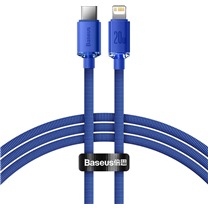 Baseus Crystal Shine Series USB-C / Lightning 20W 1,2m opleten modr kabel