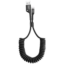 Baseus Fish Eye Spring USB-A / USB-C 1m ern kabel