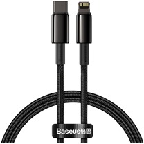 Baseus Tungsten Gold USB-C / Lightning 20W 1m opleten ern kabel
