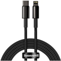 Baseus Tungsten Gold USB-C / Lightning 20W 2m opleten ern kabel