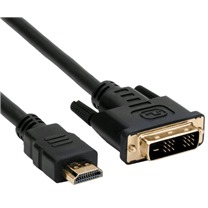 C-TECH HDMI / DVI Dual, 1,8m ern kabel