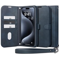 Spigen Wallet S Pro flipov pouzdro pro Apple iPhone 15 Pro modr