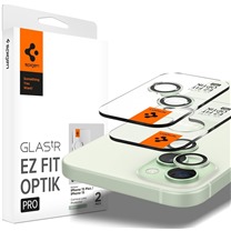 Spigen Glass.tR EZ Fit Optik Pro tvrzen sklo na oky fotoapartu pro Apple iPhone 15 / 15 Plus / 14 / 14 Plus 2ks zelen
