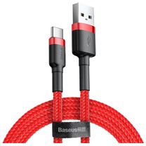 Baseus Cafule Series USB-A / USB-C 0,5m opleten erven kabel