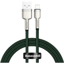 Baseus Cafule Series USB-A / Lightning 1m opleten zelen kabel