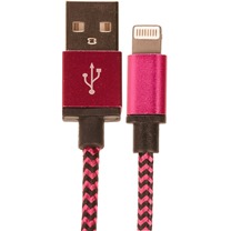 CELLFISH USB-A / Lightning 2m opleten rov kabel