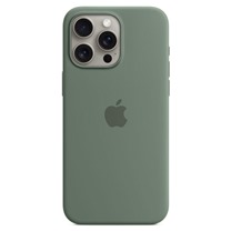 Apple silikonov zadn kryt s podporou MagSafe pro Apple iPhone 15 Pro Max cypiov zelen