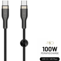 FIXED USB-C / USB-C 100W 0,5m ern kabel