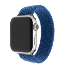 FIXED Silicone Strap elastick silikonov emnek pro Apple Watch 42 / 44 / 45 / 49mm modr XL