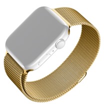 FIXED Mesh Strap nerezový řemínek pro Apple Watch 42/44/45mm zlatý