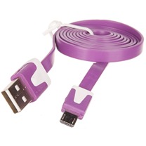 OEM USB-A / micro USB 1m ploch fialov kabel