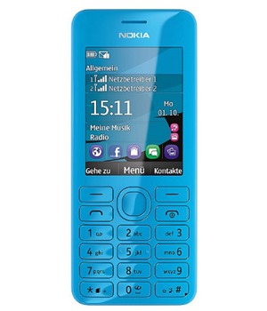 Nokia Asha 206 Dual-SIM Cyan