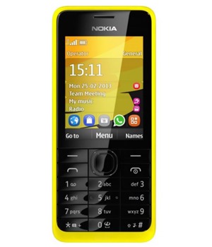 Nokia 301 Yellow