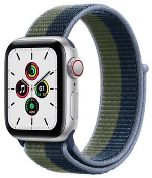 Apple Watch SE Cellular 40mm Silver/Abyss Blue + Moss Green Loop