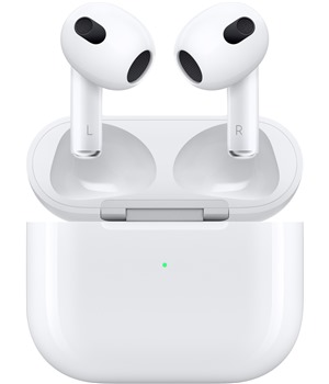 Apple AirPods (3rd gen.) bezdrátová sluchátka bílá možnost přikoupení 4S nabíječka 30W se slevou 35%