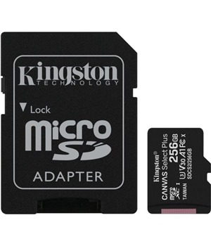 Kingston microSDXC 256GB Canvas Select Plus + SD adaptér