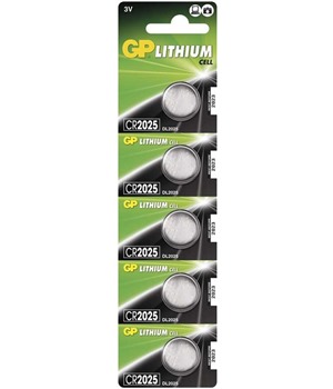 GP CR2025 lithiov baterie, 5ks
