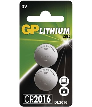 GP CR2016 lithiov baterie, 2ks