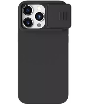 Nillkin CamShield Silky Magnetic zadn silikonov kryt s krytkou kamery pro Apple iPhone 15 Pro ern