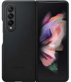 Samsung kožený zadní kryt pro Samsung Galaxy Z Fold3 5G černý (EF-VF926LBEGWW)