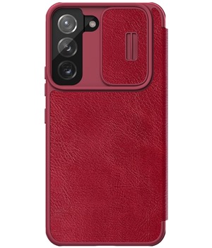 Nillkin Qin Book Pro flipové pouzdro s krytkou kamery pro Samsung Galaxy S22+ červené