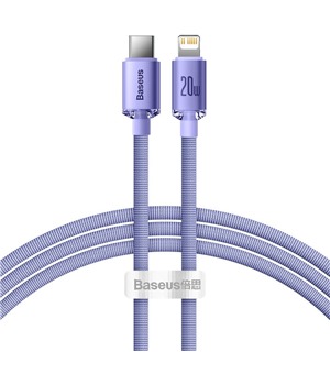 Baseus Crystal Shine Series USB-C / Lightning 20W 1,2m opleten fialov kabel