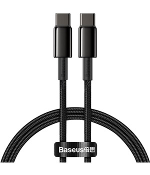 Baseus Tungsten Gold USB-C / USB-C 100W 1m opleten ern kabel